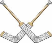 Crossed Goalie Sticks